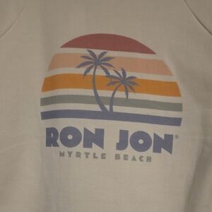 Ron Jon Cream Tee with Sunset Stripe Graphic